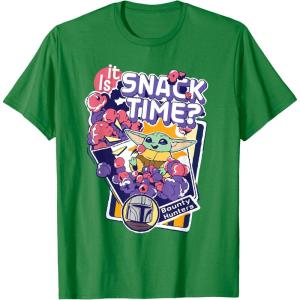 image:imageStar Wars The Mandalorian and Grogu Is It Snack Time TShirtKelly Green