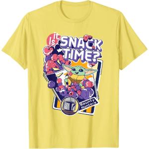 image:imageStar Wars The Mandalorian and Grogu Is It Snack Time TShirtLemon Yellow