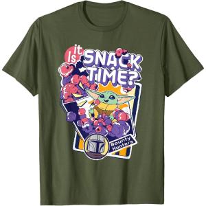 image:imageStar Wars The Mandalorian and Grogu Is It Snack Time TShirtOlive Green