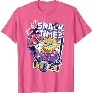 image:imageStar Wars The Mandalorian and Grogu Is It Snack Time TShirtPink Heather