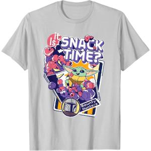 image:imageStar Wars The Mandalorian and Grogu Is It Snack Time TShirtSilver Grey