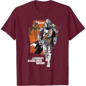 image:imageStar Wars The Mandalorian and Grogu Movie Legendary Warrior TShirtBurgundy