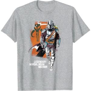 image:imageStar Wars The Mandalorian and Grogu Movie Legendary Warrior TShirtHeather Grey