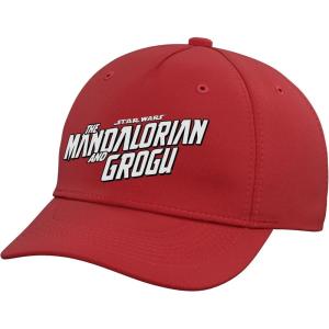 image:imageStar Wars The Mandalorian and Grogu Official BampW Movie Logo Adjustable Printed Baseball HatRed