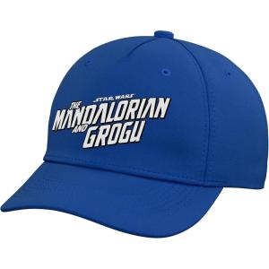 image:imageStar Wars The Mandalorian and Grogu Official BampW Movie Logo Adjustable Printed Baseball HatRoyal Blue