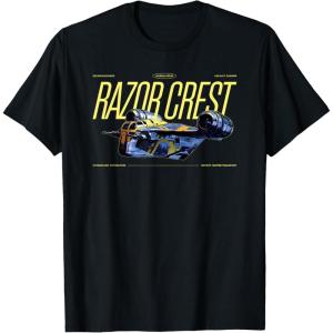 image:imageStar Wars The Mandalorian and Grogu Razor Crest Ship Vintage TShirtBlack