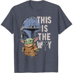 image:imageStar Wars The Mandalorian and Grogu This is the Way Graphic TShirtHeather Blue