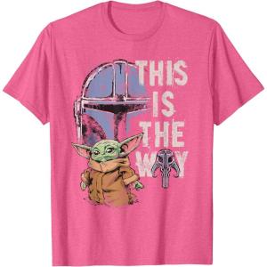 image:imageStar Wars The Mandalorian and Grogu This is the Way Graphic TShirtPink Heather