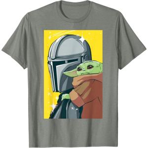 image:imageThe Mandalorian And Grogu Comic Art Style Side Portraits TShirtOlive Heather