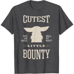 image:imageThe Mandalorian And Grogu Cutest Little Bounty Naps amp Snacks TShirtDark Heather Grey