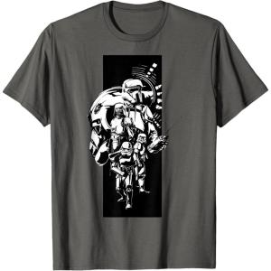 image:imageThe Mandalorian And Grogu Imperial Stormtroopers Stencil Art TShirtAsphalt Grey