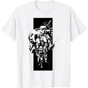 image:imageThe Mandalorian And Grogu Imperial Stormtroopers Stencil Art TShirtWhite