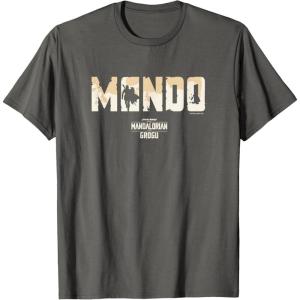 image:imageThe Mandalorian and Grogu  Bold Mando Silhouette TShirtAsphalt Grey