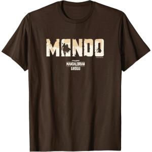 image:imageThe Mandalorian and Grogu  Bold Mando Silhouette TShirtBrown