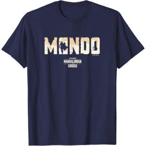 image:imageThe Mandalorian and Grogu  Bold Mando Silhouette TShirtNavy Blue