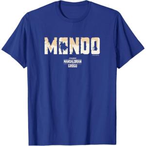 image:imageThe Mandalorian and Grogu  Bold Mando Silhouette TShirtRoyal Blue