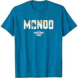 image:imageThe Mandalorian and Grogu  Bold Mando Silhouette TShirtSapphire Blue