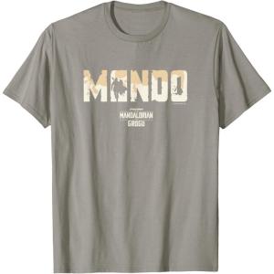 image:imageThe Mandalorian and Grogu  Bold Mando Silhouette TShirtSlate Grey