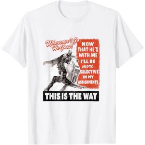 image:imageThe Mandalorian and Grogu  Bounty Hunter Propaganda Poster TShirtWhite