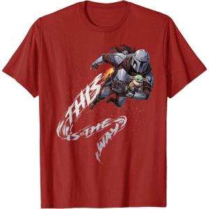image:imageThe Mandalorian and Grogu  This is the Way TShirtCranberry Red