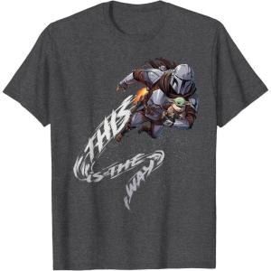 image:imageThe Mandalorian and Grogu  This is the Way TShirtDark Heather Grey