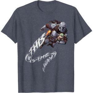 image:imageThe Mandalorian and Grogu  This is the Way TShirtHeather Blue