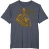 image:imageStar Wars C3PO Golden Star TShirtHeather Blue