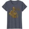image:imageStar Wars C3PO Golden Star TShirtHeather Blue