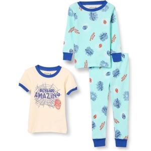 image:imageAmazon Essentials Disney  Marvel  Star Wars Boys and Toddlers SnugFit Cotton Pajama Sleepwear Sets3piece Marvel Amazing Spiderman Set