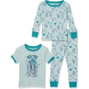 image:imageAmazon Essentials Disney  Marvel  Star Wars Boys and Toddlers SnugFit Cotton Pajama Sleepwear Sets3piece Star Wars Green R2d2 Set