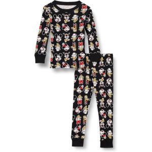 image:imageAmazon Essentials Disney  Marvel  Star Wars Boys and Toddlers SnugFit Cotton Pajama Sleepwear SetsMickey and Friends