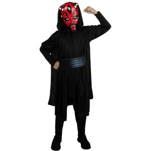 image:imageStar Wars Darth Maul Official Youth Halloween Costume  Premium Quality Tunic Pants Belt Hooded Cloak and Plastic MaskM 810