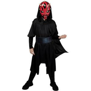 image:imageStar Wars Darth Maul Official Youth Halloween Costume  Premium Quality Tunic Pants Belt Hooded Cloak and Plastic MaskS 57