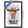 image:imageStar Wars Classic Humor  Ewok Hang In There Wall Poster 34L x 224W Premium Unframed VersionBlack Framed Version