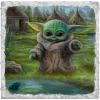 image:imageThomas Kinkade Studios Star Wars The Mandalorian  Childs Play  14 x 14 Metal Box by Artist Monte Moore