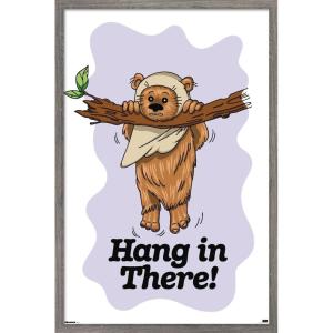 image:imageStar Wars Classic Humor  Ewok Hang In There Wall Poster 34L x 224W Premium Unframed VersionBarnwood Framed Version