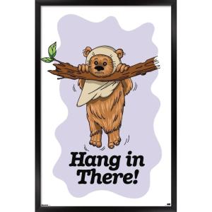 image:imageStar Wars Classic Humor  Ewok Hang In There Wall Poster 34L x 224W Premium Unframed VersionBlack Framed Version