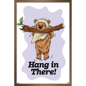 image:imageStar Wars Classic Humor  Ewok Hang In There Wall Poster 34L x 224W Premium Unframed VersionBronze Framed Version
