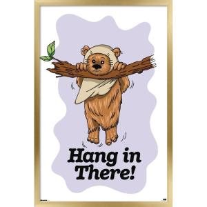 image:imageStar Wars Classic Humor  Ewok Hang In There Wall Poster 34L x 224W Premium Unframed VersionGold Framed Version