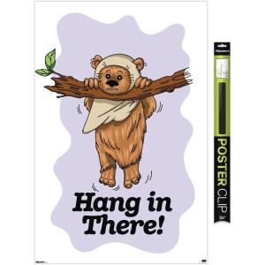 image:imageStar Wars Classic Humor  Ewok Hang In There Wall Poster 34L x 224W Premium Unframed VersionPremium Poster  Clip Bundle
