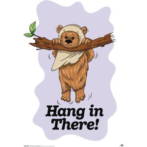 image:imageStar Wars Classic Humor  Ewok Hang In There Wall Poster 34L x 224W Premium Unframed VersionPremium Unframed Version