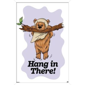 image:imageStar Wars Classic Humor  Ewok Hang In There Wall Poster 34L x 224W Premium Unframed VersionWhite Framed Version