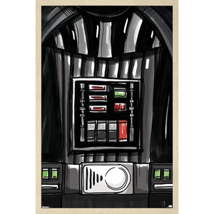 image:imageStar Wars Kids Sketch  Darth Vader Chest Panel Wall Poster 34L x 224W Premium Unframed VersionBlonde Framed Version