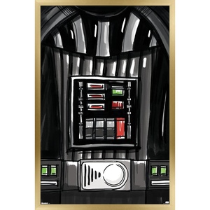 image:imageStar Wars Kids Sketch  Darth Vader Chest Panel Wall Poster 34L x 224W Premium Unframed VersionGold Framed Version