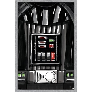 image:imageStar Wars Kids Sketch  Darth Vader Chest Panel Wall Poster 34L x 224W Premium Unframed VersionGray Framed Version