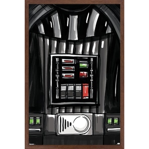 image:imageStar Wars Kids Sketch  Darth Vader Chest Panel Wall Poster 34L x 224W Premium Unframed VersionMahogany Framed Version