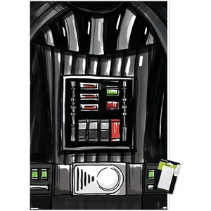 image:imageStar Wars Kids Sketch  Darth Vader Chest Panel Wall Poster 34L x 224W Premium Unframed VersionPremium Poster  Mount Bundle