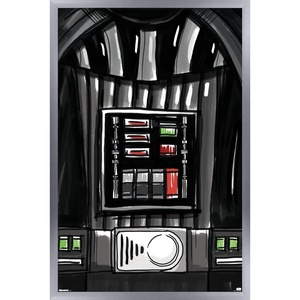 image:imageStar Wars Kids Sketch  Darth Vader Chest Panel Wall Poster 34L x 224W Premium Unframed VersionSilver Framed Version