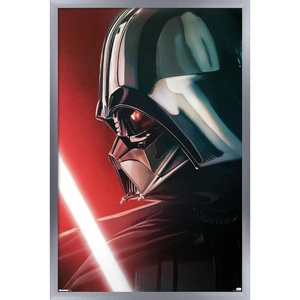 image:imageStar Wars Saga  Darth Vader Lightsaber Glow Wall Poster 34L x 224W Premium Unframed VersionSilver Framed Version