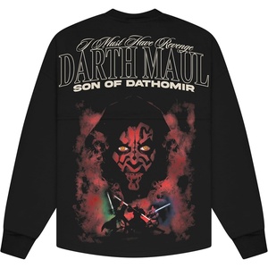 image:imageSpirit Jersey STAR WARS Official Disney Star Wars Collection Long Sleeve Oversized Pullover Shirt Unisex 100 CottonDarth Maul